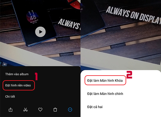 Đặt video làm ảnh mở khóa.